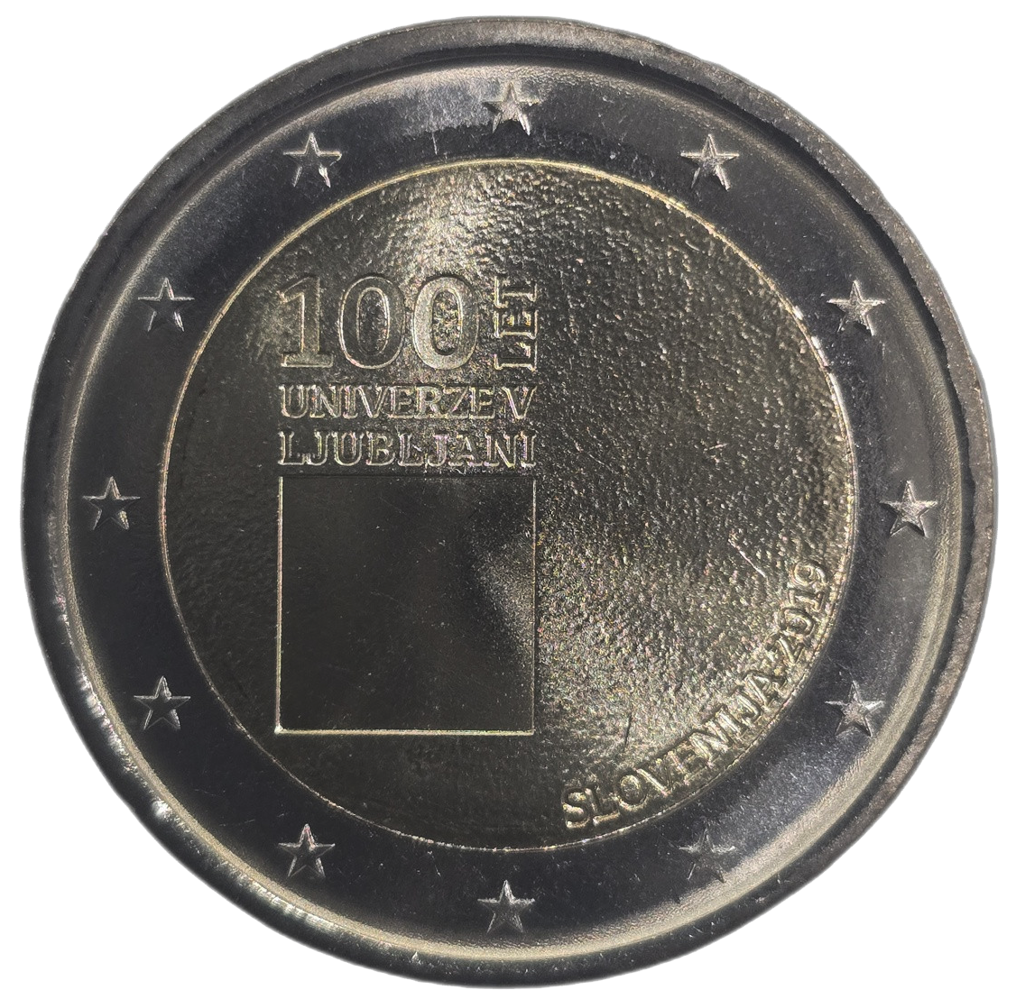 2 euros conmemorativa Centenario de la fundación de la Universidad de Ljubljana